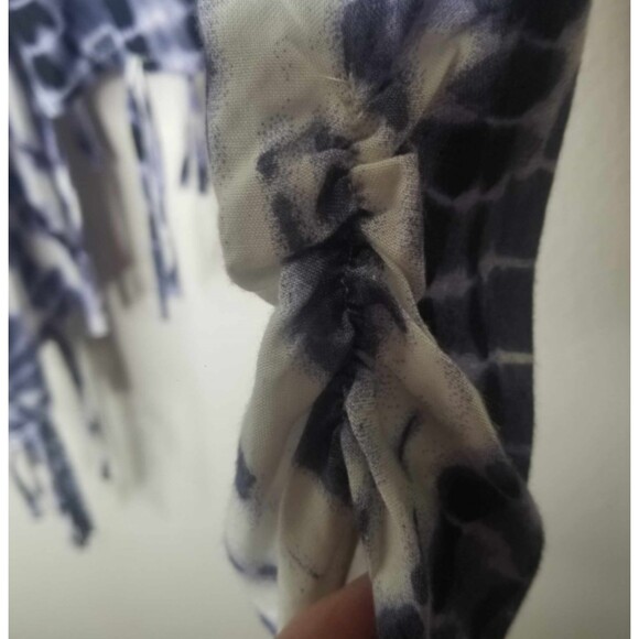 Lucy Love Womens Hippie Boho Tie Dye Fringe Cardigan Sz L - Picture 8 of 9